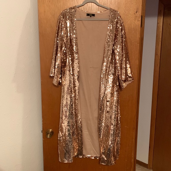 L&B Tops Lb Glitter Duster Poshmark